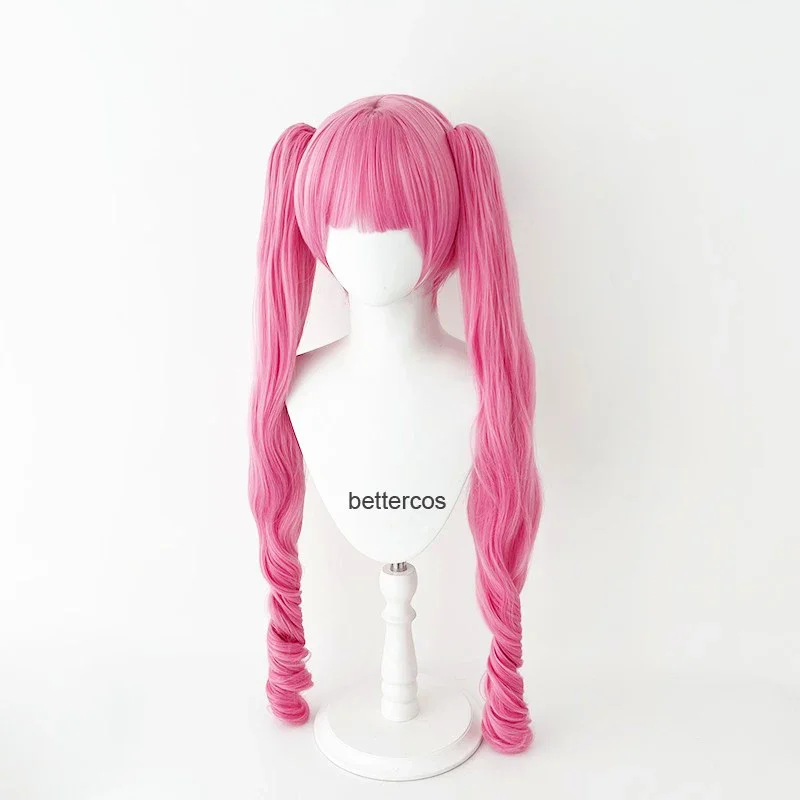 Anime Perona Cosplay Pruik 80 cm Lange Roze Krul Haar Stijl Perona Pruiken Hittebestendige Synthetisch Haar Partij Vrouw Pruiken pruik Cap