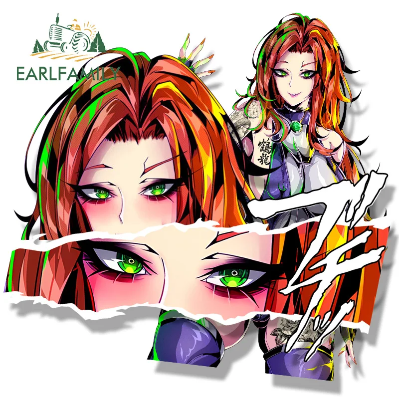 EARLFAMILY-pegatina de coche Ahegao Uzaki Tsuki Fanart, calcomanía de Anime Waifu, Chibi Big Head, Peek Girl, Graffiti, dibujos animados
