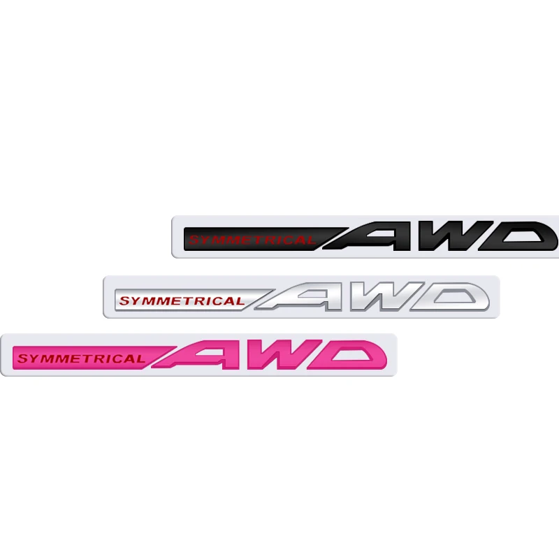 3D para Subaru SYMMETRICAL AWD BRZ LEGACY Forester Outback WRX XV Impreza Logo emblema placa de Metal calcomanía accesorios adhesivos para coche