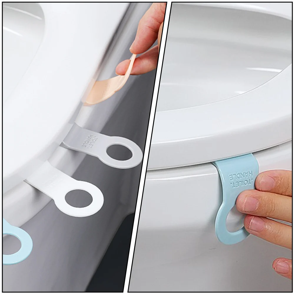 

4Pcs Toilet Lid Lifter Suction Cup Rubber Flexible Toilet Seat Cover Handle Creative Anti-Touch Bathroom Accessory