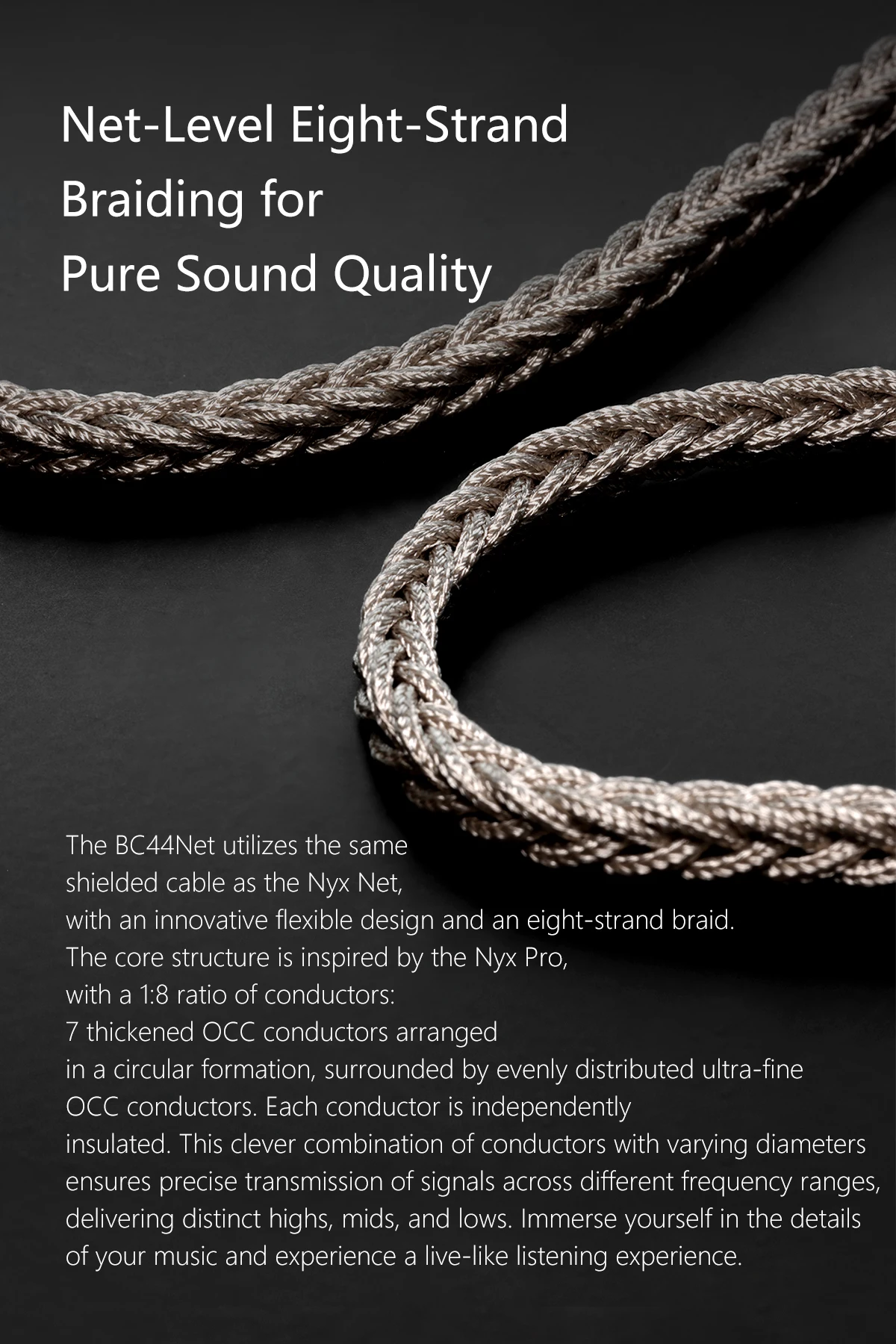 DDHIFI BC44Net 4,4 mm symmetrisches, abgeschirmtes Audiokabel mit High-Fidelity-Signalübertragung – Detail 3