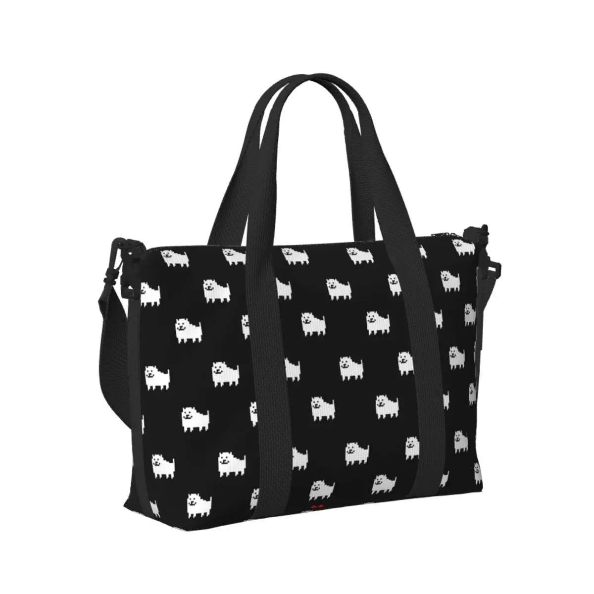 

Custom Undertale Dog Heart Beach Travel Bag Large Capacity Tote Bags for Gym Yoga Women Shopping Duffle Shoulder Bag