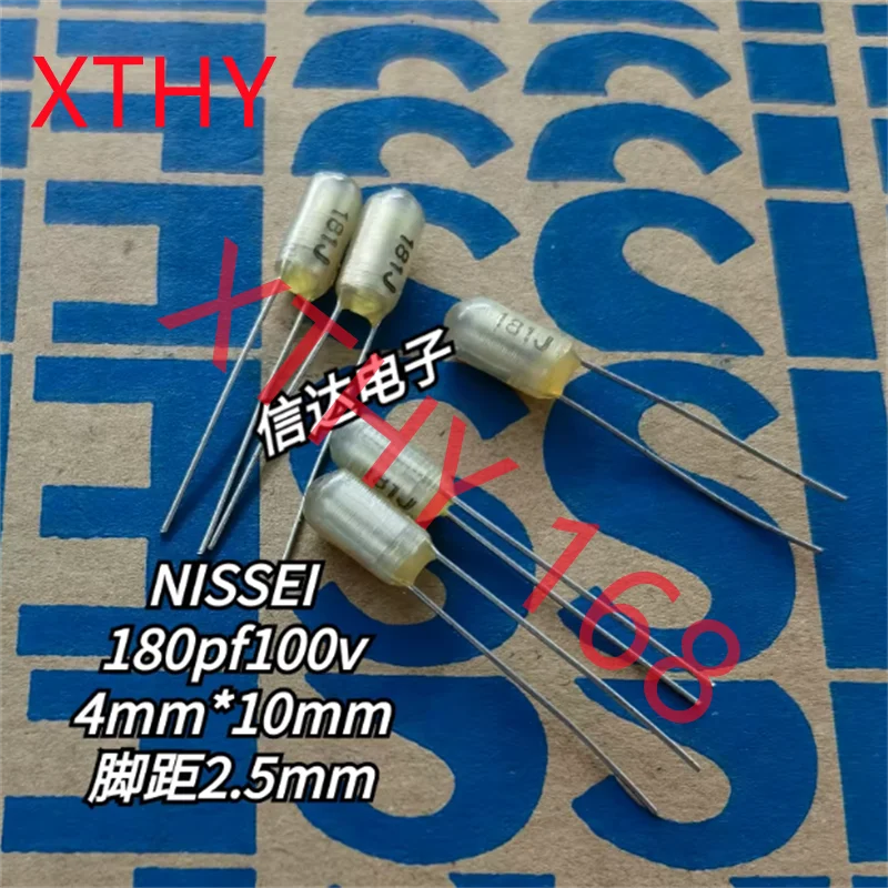Capacitor de Poliestireno NISSEI 180pF 100V 0.00018µF 100V 181/100V