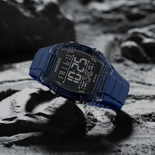 NAVIFORCE 6106 relojes digitales de moda para hombre calendario deportivo al aire libre correa de silicona resistente al agua reloj electrónico informal para hombre