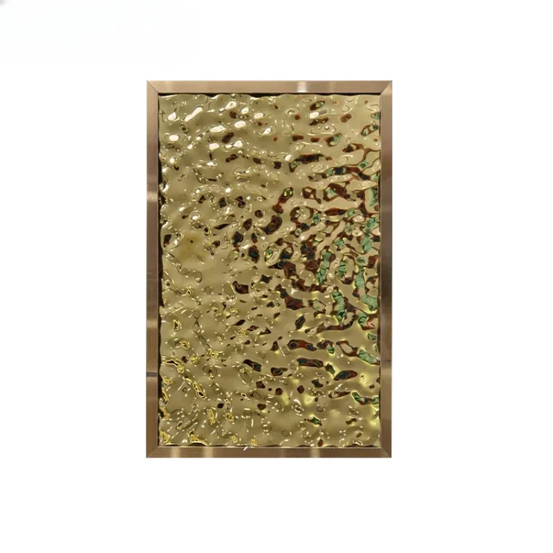 

Hot sales High Quality Water Ripple Stainless Steel Sheet with Golden Hammered Finish
