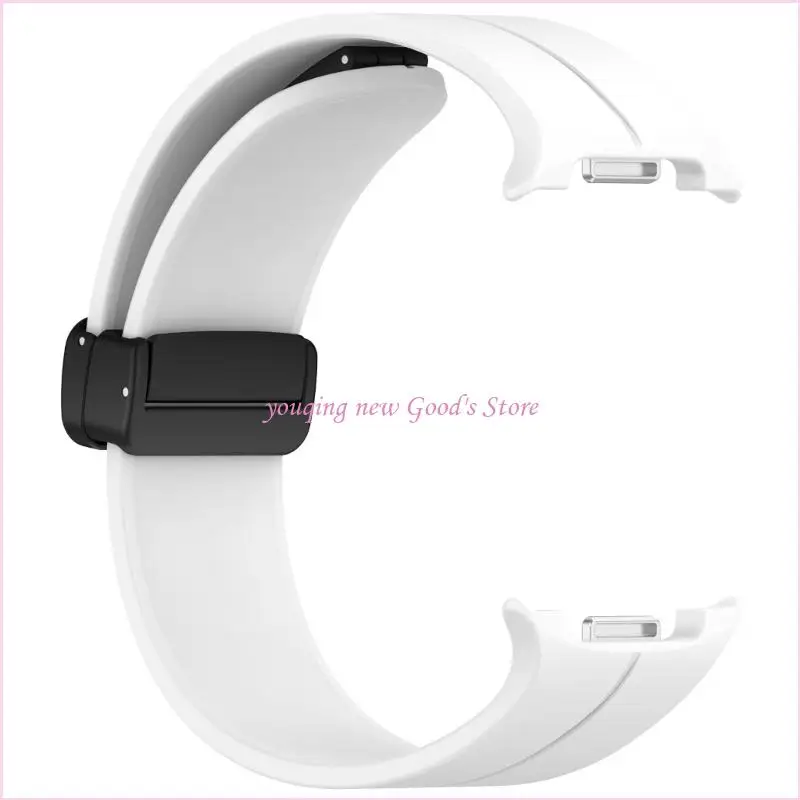 57QA Business Casual Silicone Straps with Foldable Clasp Easy Installation Smartwatch Accessories Upgrades for Watch8