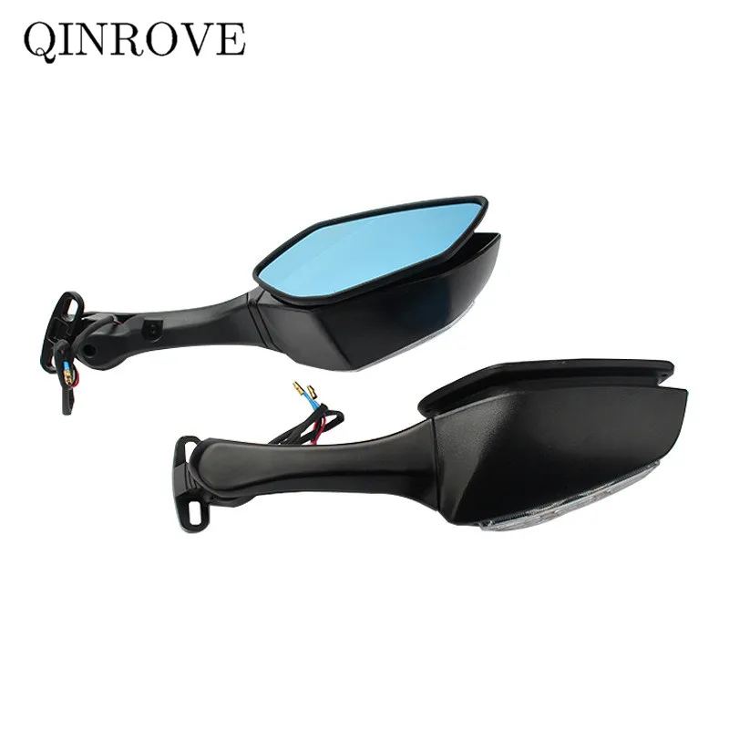 

Для kawasaki Ninja 400 650 аксессуары мотоциклетное зеркало заднего вида со светодиодной подсветкой, зеленое стекло, складное боковое зеркало для Спортивного Велосипеда