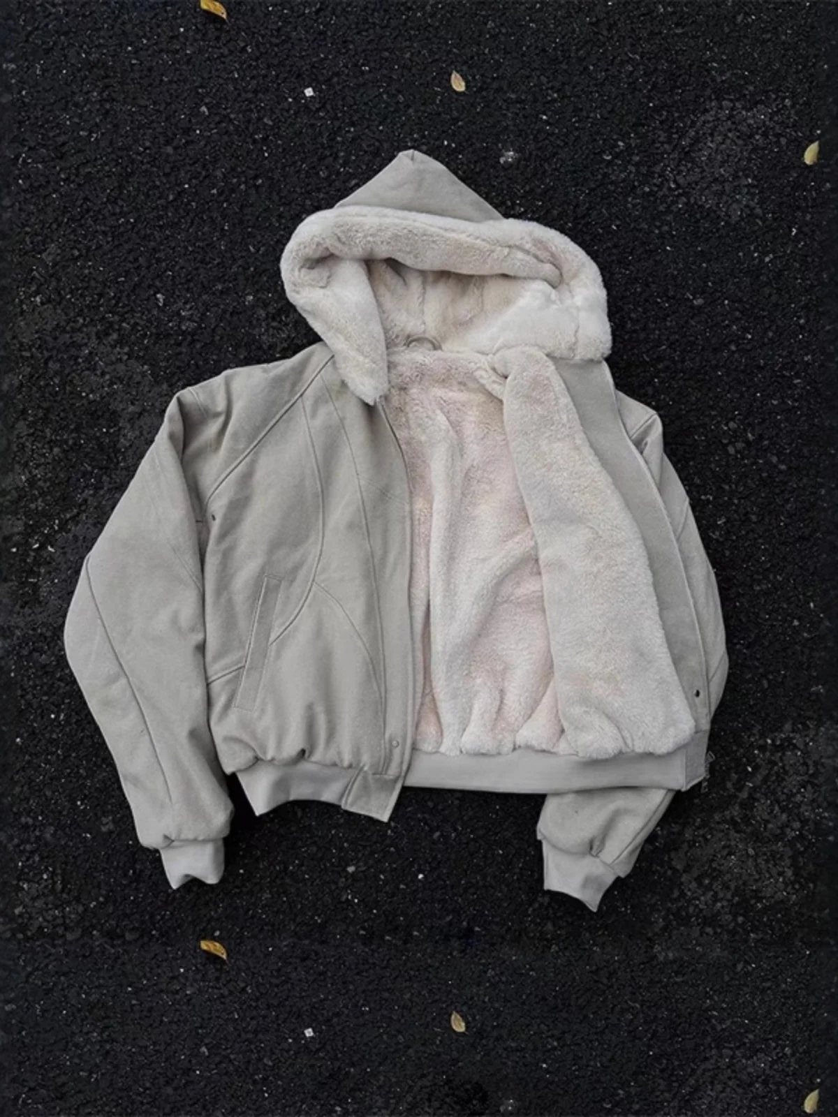 

Утепленная флисовая куртка с капюшоном на осень-зиму, хлопковое пальто из плотного канваса, молодежная износостойкая модель на молнии