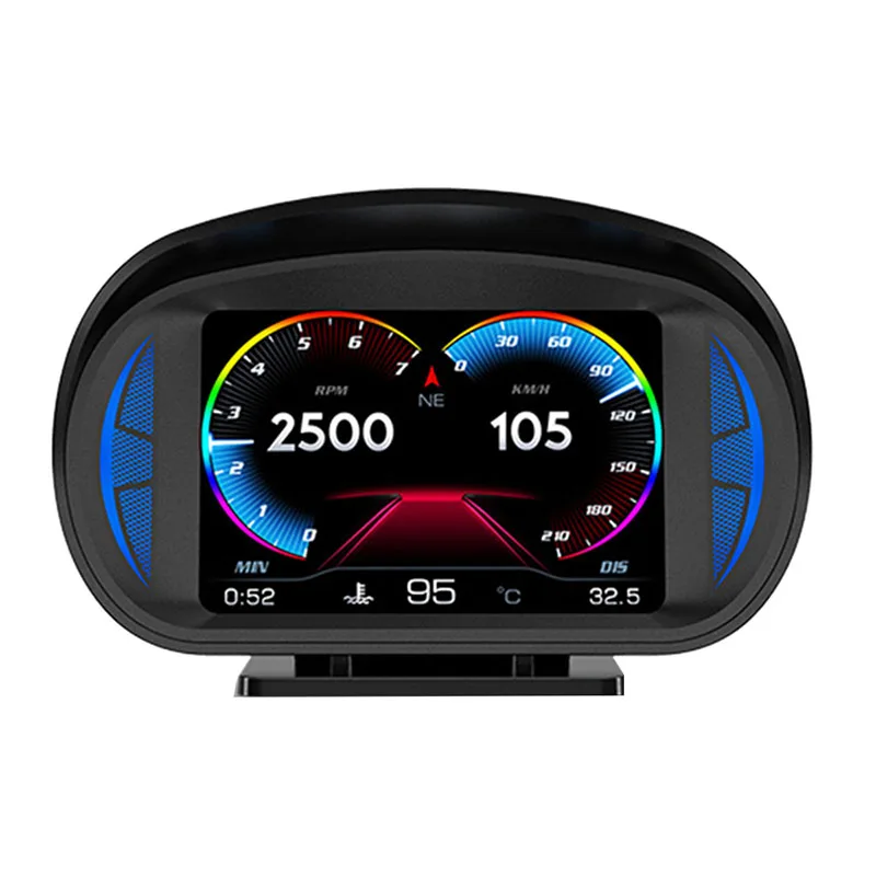 

GPS-дисплей HUD OBD2 с отображением показаний на лобовом стекле Спидометр счетчик наклона функция измеритель показаний на лобовом стекле пластиковый