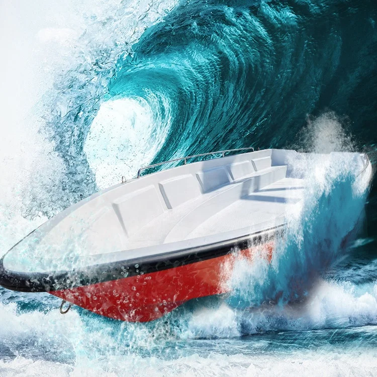 Motoscafo per barca di salvataggio veloce con prezzo di fabbrica per barca d'assalto arancione in fibra di vetro da 4 m