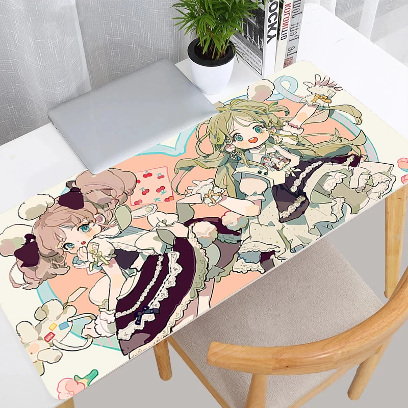 

Mouse Pad Computer Anime Kawaii Table Mat Laptop Cute Bunny Girl Mousepad PC Non Slip Rubber Keyboard Pad Cartoon Desk Mouse Mat