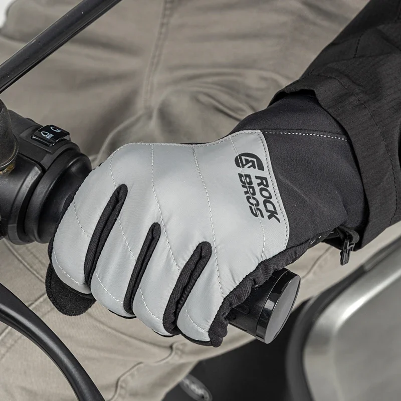

ROCKBROS Bicycle Gloves Breathable Non-slip Cycling Gloves Touch Screen Winter Thermal Warm Full Finger Glove Riding Gloves