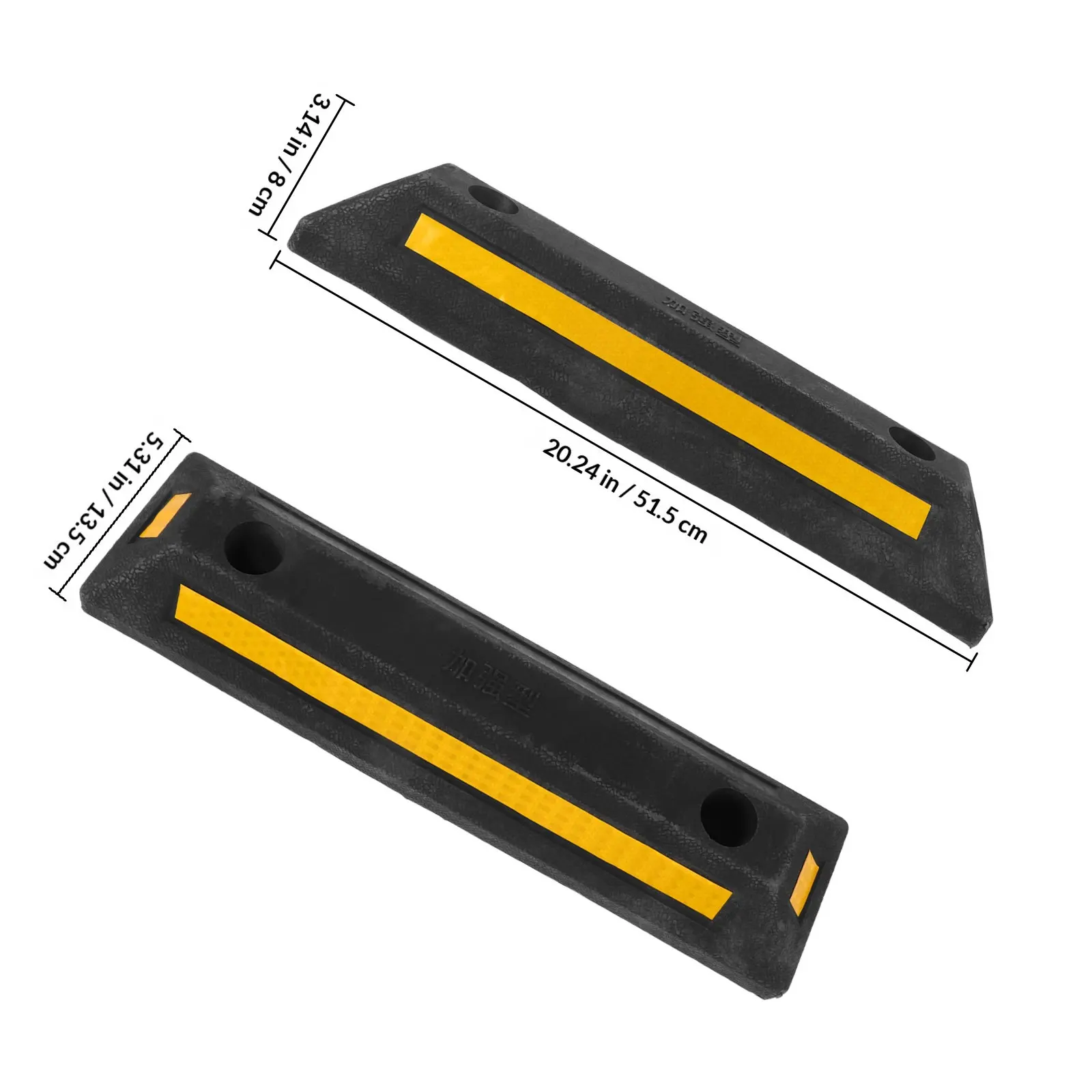 Heavy Duty Rubber Parking Block for Garage Car Stopper Wheel Aligner Tire Stop for Driveway Vehicle Safety Accessory view 3