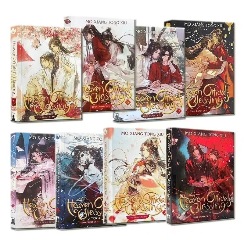 Heaven Official's Blessing Series English Version Official Books Vol 1-8  BL Novel Book Hua Cheng Xie Lian Tian Guan Ci Fu MXTX
