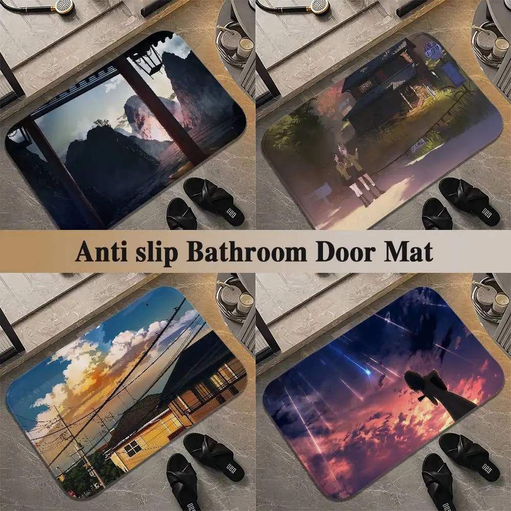 

Street View Of Anime Girls Floor Mat Printed Large Carpets Living Room And Bedroom Carpets Bathroom Anti Slip Door MATS Small