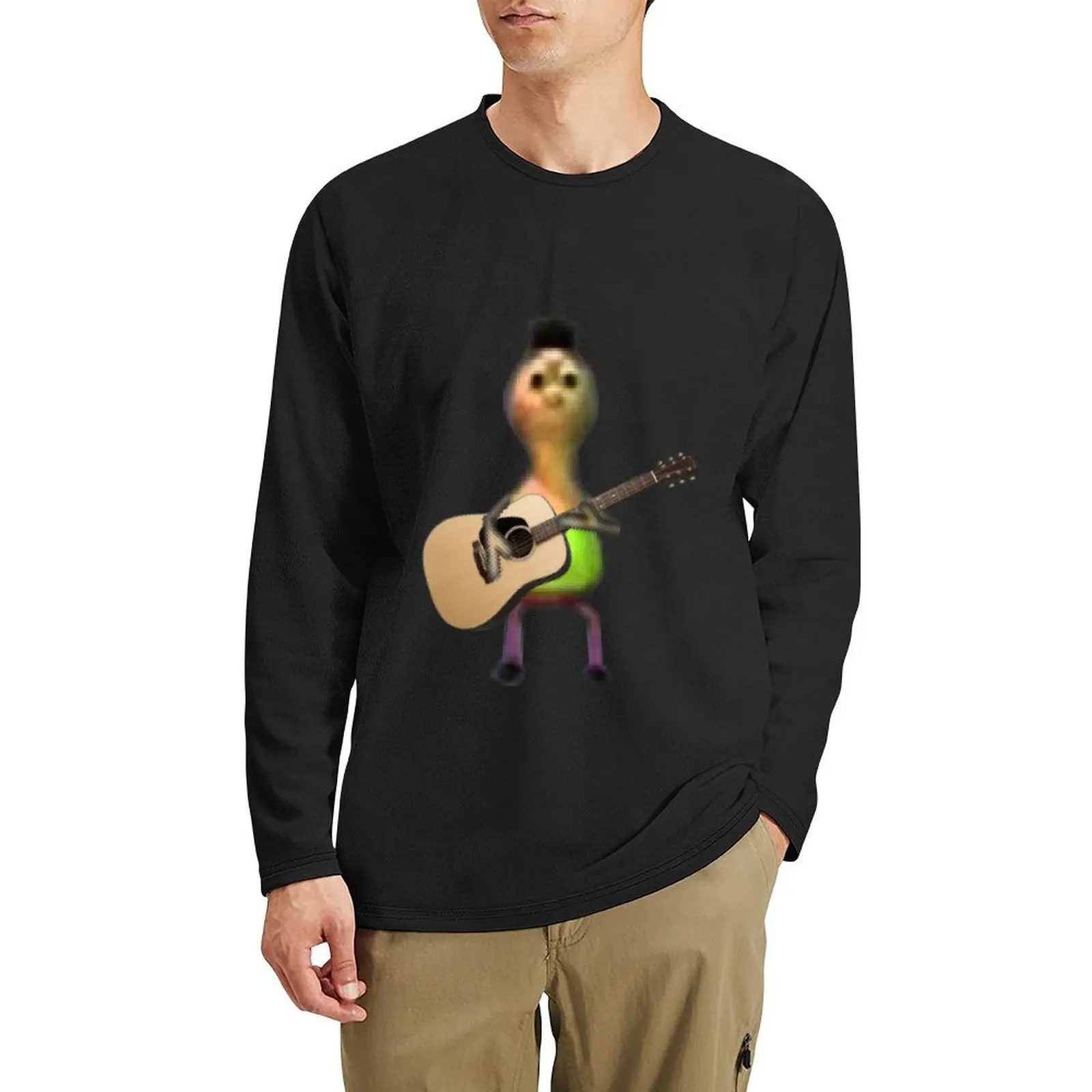 

Hamood Habibi playing the guitar shirt Long T-Shirt black t shirts plus size tops vintage clothes slim fit t shirts for men