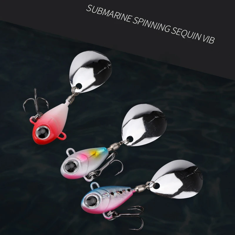 Spinner Bait Sinking Metal Jig VIB Chatterbait Rotating Tail Vatalion Lure Sea Fishing Tackle Bass Carp Spoon Wobblers Buzzbait