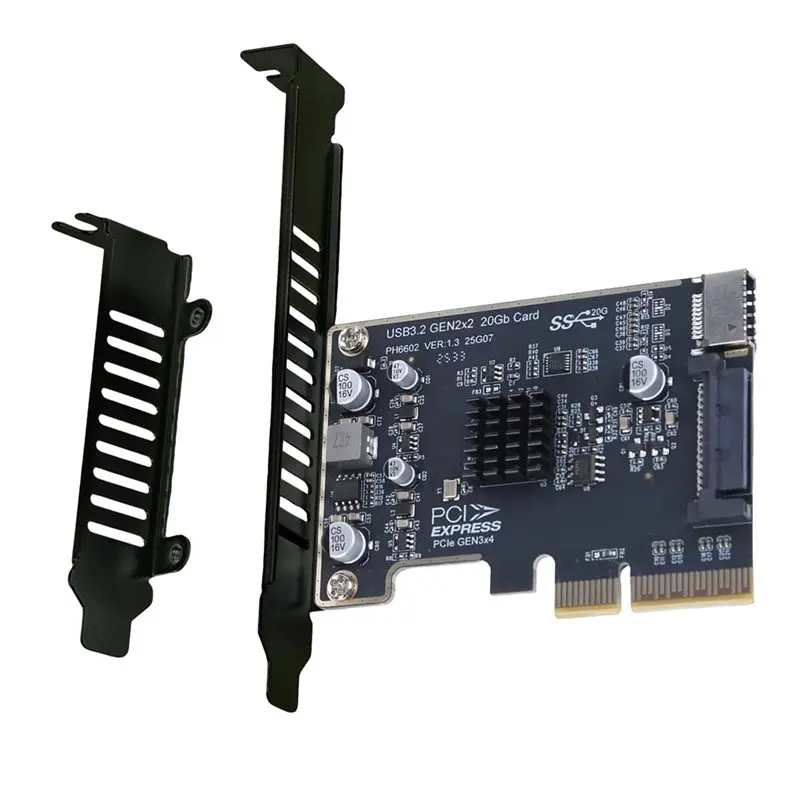 

Карта расширения PCI Express X4 на USB 3.2 GEN2 Type-E 20 Гбит/с для ПК, ноутбуков и настольных компьютеров - ABIU