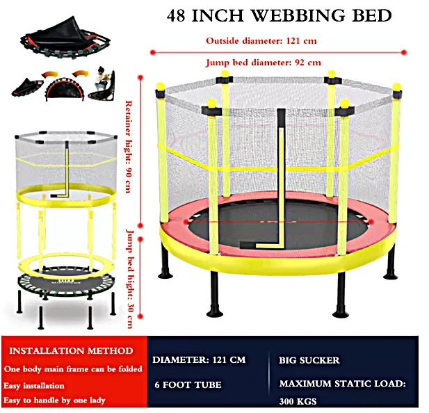 Good Quality Stable Safe Child Adult Multiplayer Trampoline Sets Combination Swing Slide Slide Trampoline Trampolin