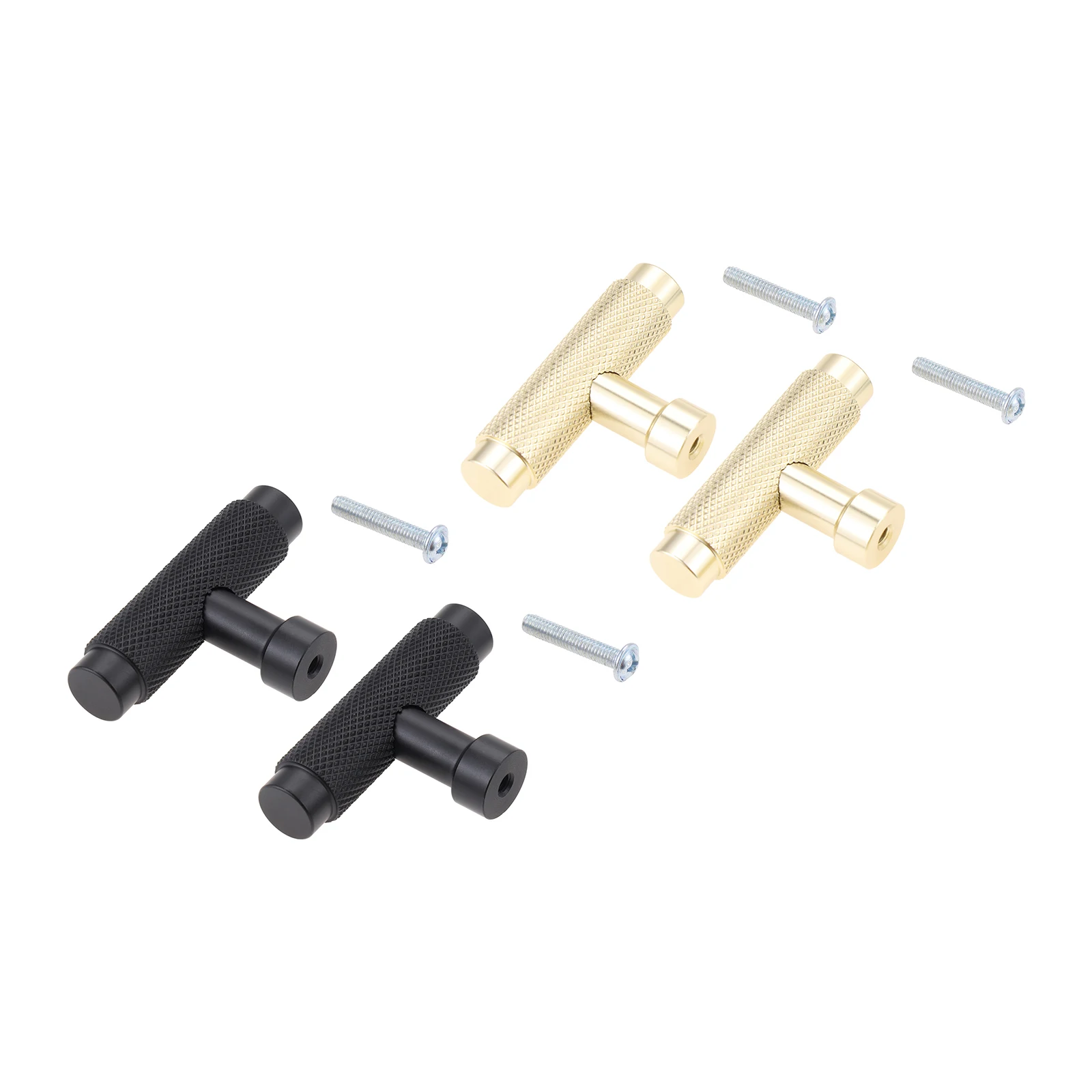 10pcs Zinc Alloy T Bar Modern Furniture Kitchen Cupboard Handles for Bathroom Door Cabinets Dressers Pulls Knob with Screws
