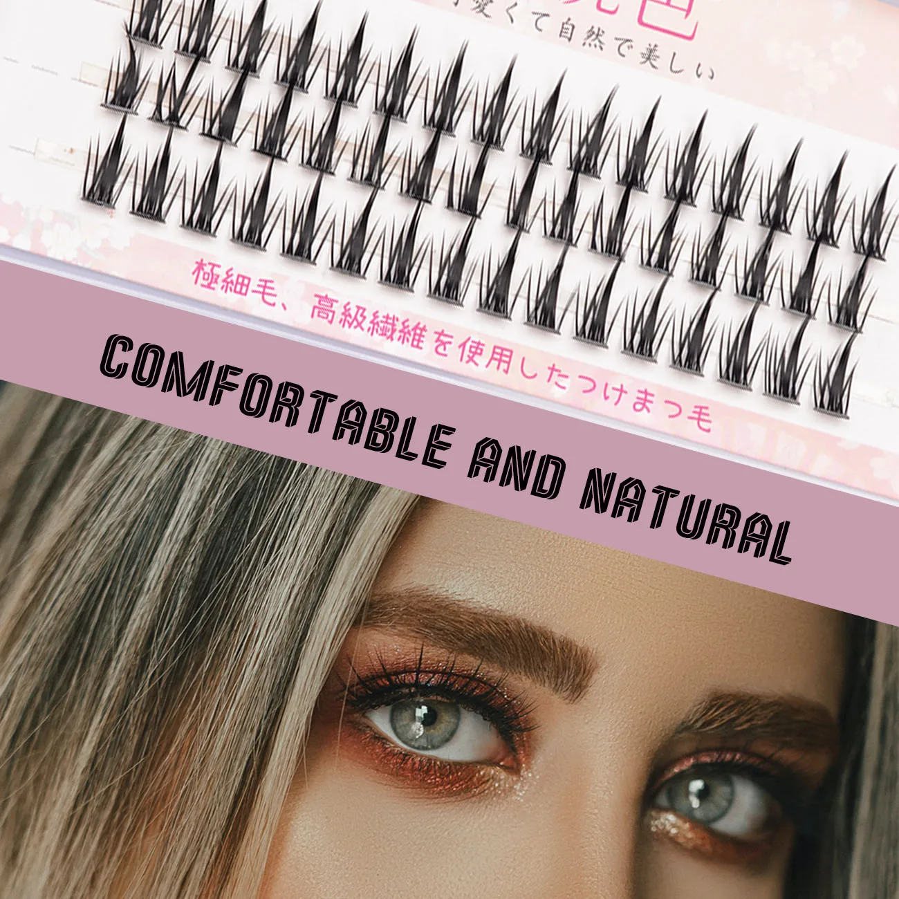 Eyelashes Natural Look Cluster Lash Individual Natural Wispy Eyelash Bundles false eyelashes doe eyes Eyelash Extension Makeup