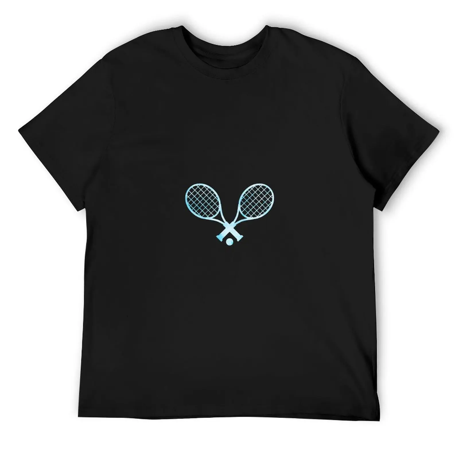 

Tennis Racket Light Blue T-Shirt man t shirt Blouse oversized fitted t shirts for men