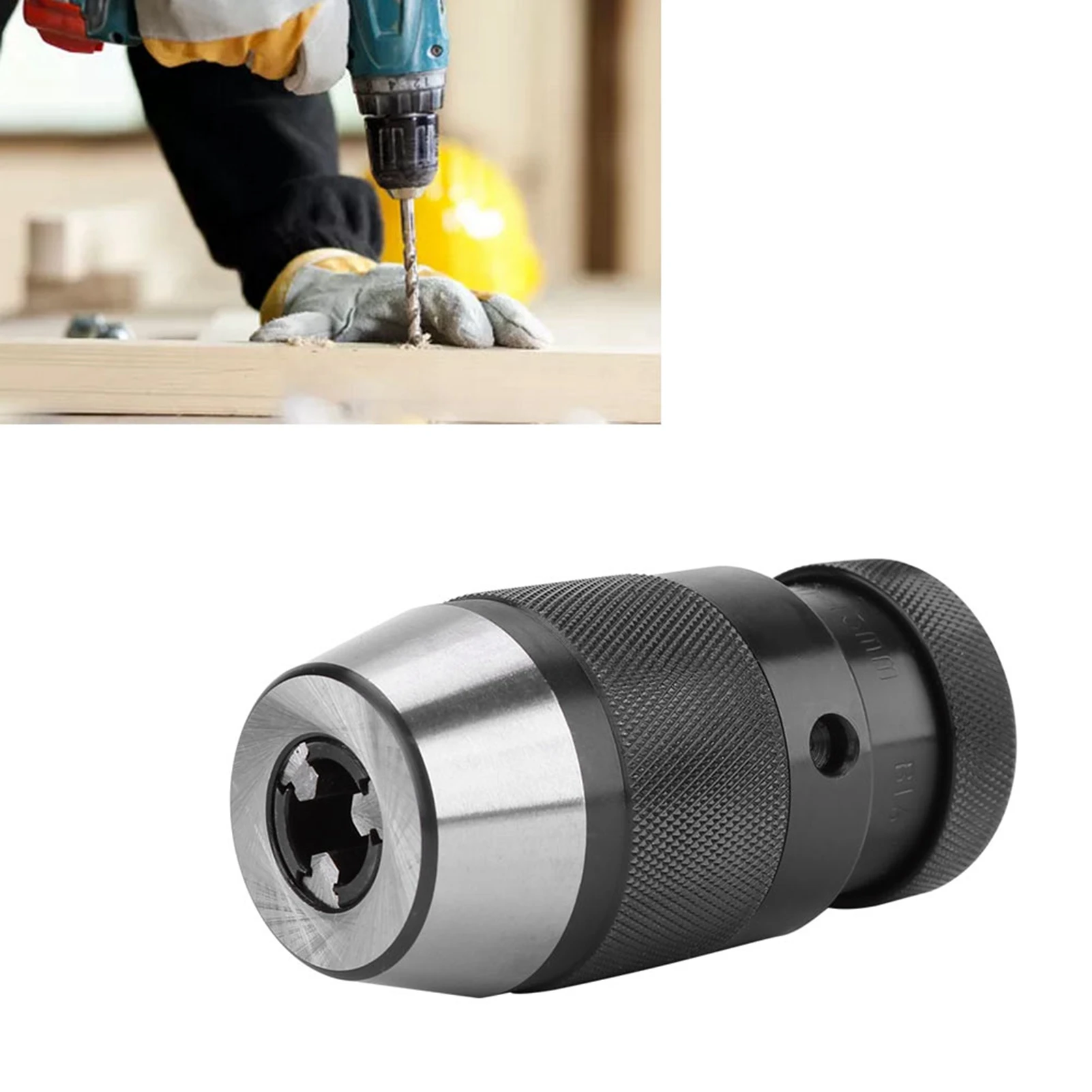 1pc 0-13mm 1/2" Steel Self tightening Keyless B16 Chuck for Lathe Electric Drill