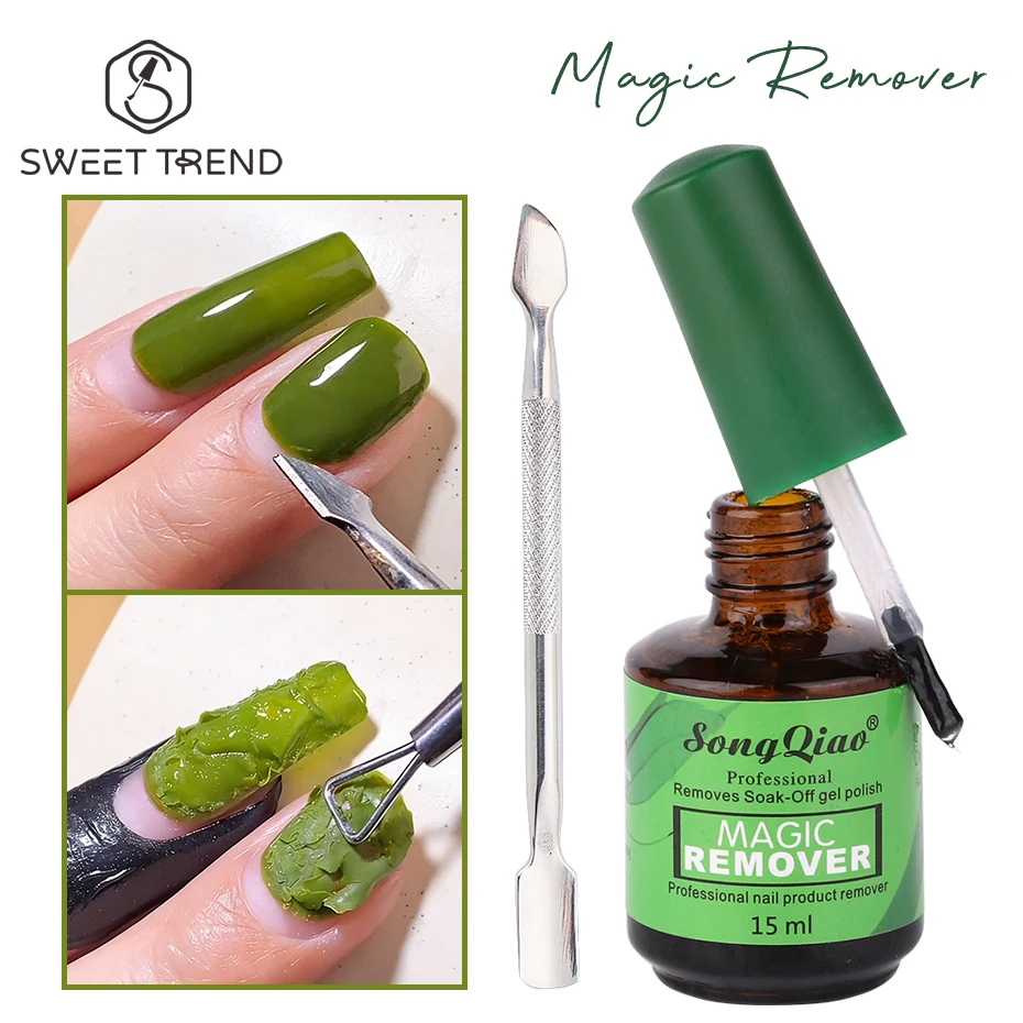 15ml Professional Nail Gel Remover Polish Magic Burst Remove Lacquer With Pusher Quickly&Easily Cleanser Manicure Tools Supplies