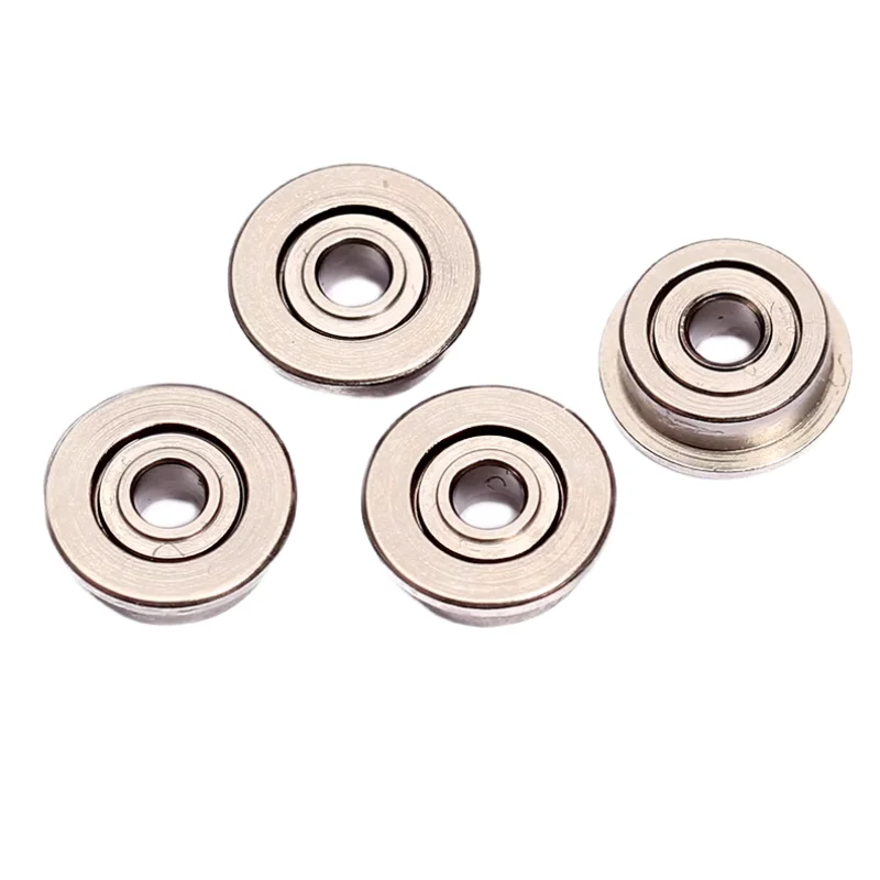 100pcs flanged bearing MF74ZZ 4x7x2.5 mm MF74-2Z miniature flange deep groove ball bearings 4mm*7mm*2.5mm