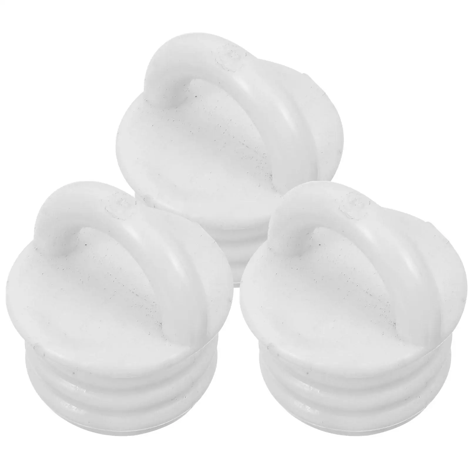 3 Pcs Mops Bucket Stopper Rubber Sealing Plug Replacement Leakproof Outlet Small White Convenient