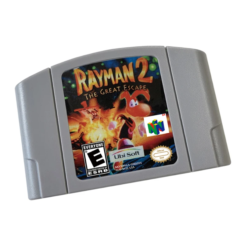 Rayman 2 The Great Escape  64 BIT Video Game Cartridge US Version For N64 Game Console