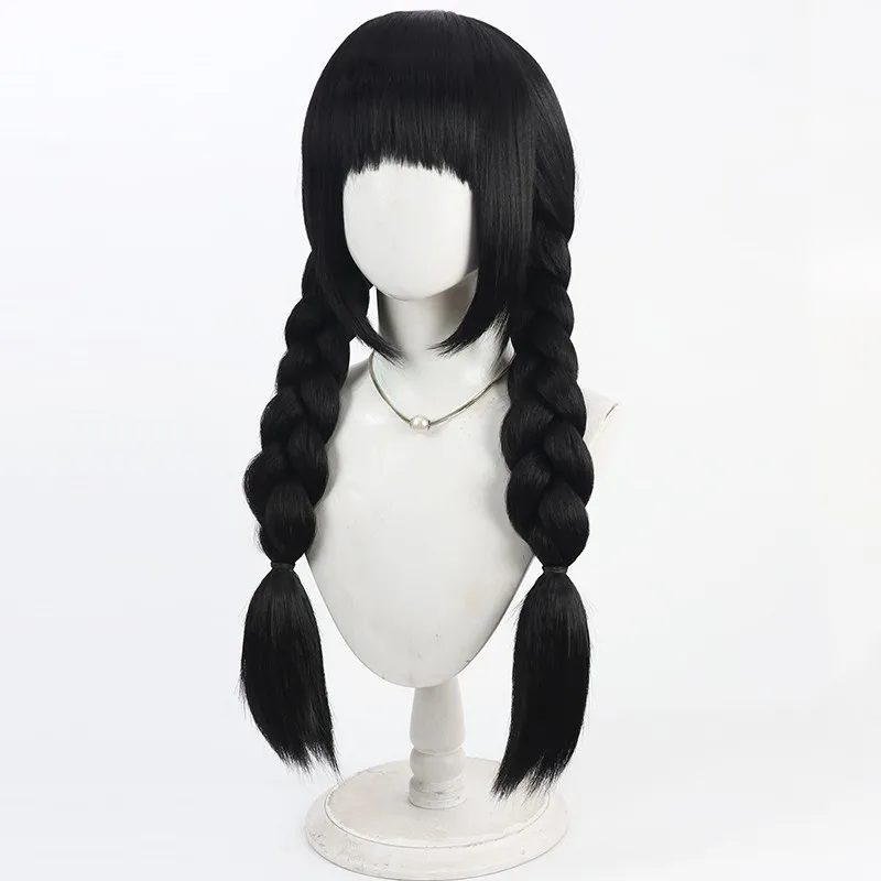 Identity V Miss Pomegranate Little Girl cosplay wig black corn row thick braids Halloween gift