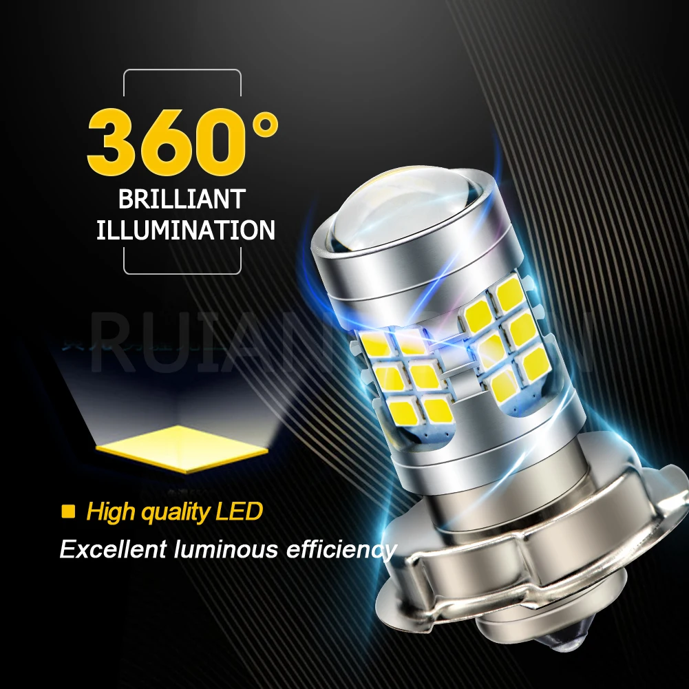 Motorcycle Headlight Led P36D Bulb Scooter Light H6M P15D P26S Led Moto Bulbs Motorbike Accessories Lights 6V 12V 9-30V White