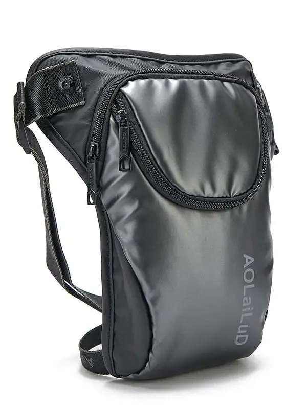 Bolsa de pierna para hombre, riñonera impermeable de nailon para motociclista, bandolera deportiva para hombre, cinturón cruzado para cadera y muslo