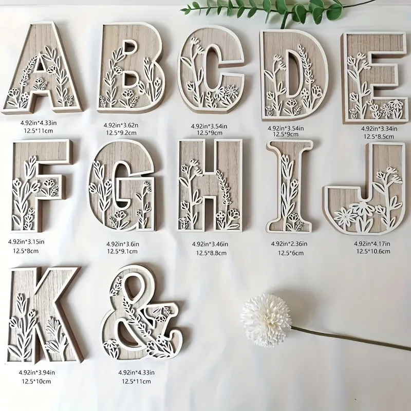 26-piece Letter-shaped Decorative Art Items for DIY Weddings, Birthdays, Parties, Home Decoration, Personalized Name Design