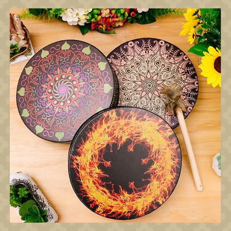 

Bohemian Drums Holiday Decorations Percussion Instruments Drums Holiday Atmosphere Percussion Drums With Mallets C