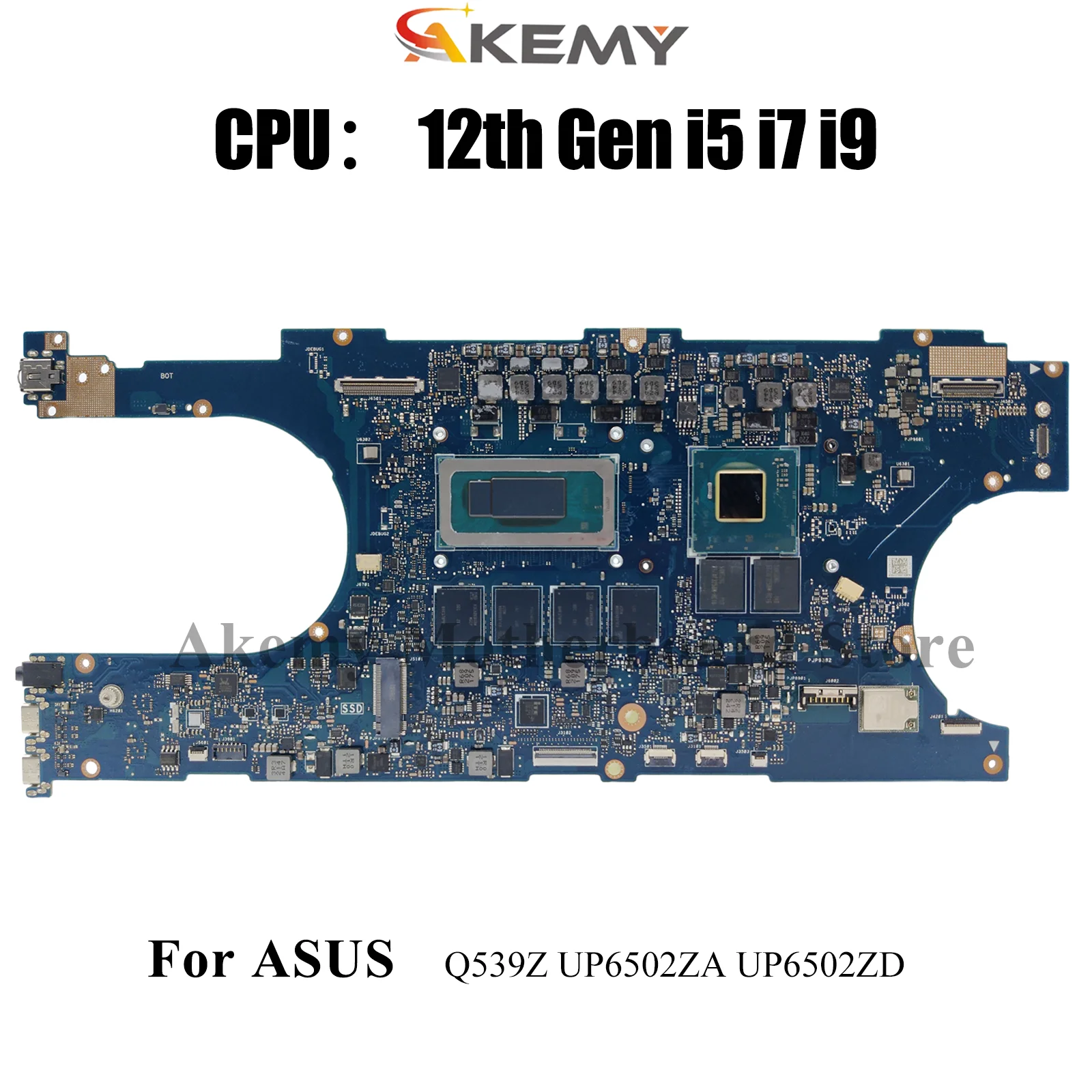 Placa base para ordenador portátil UP6502ZD para ASUS ZenBook Duo Q539Z UP6502Z UP6502ZA UP6502ZD con 12. a generación i5 i7 i9 100% pruebas OK