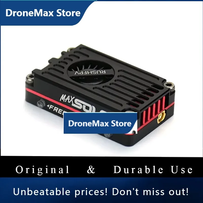 DroMaRUSHFPV MAX SOLO XBAND 4.9G 2.5W Transmitter VTX CNC Shell Built-In Cooling Fan For RC FPV Racing Drone