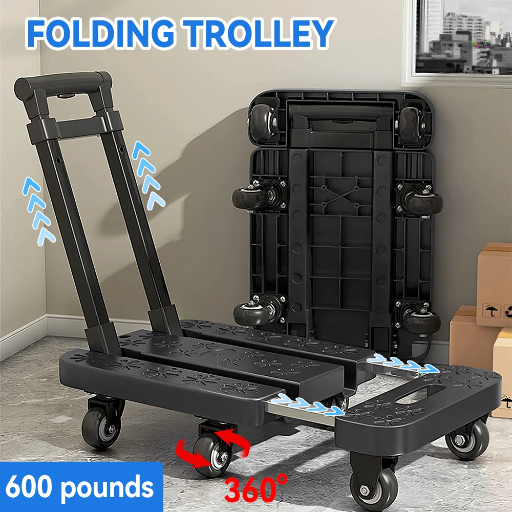 Folding Platform Cart Hand Sack Truck Trolley Transport Barrow Heavy Duty 270KG