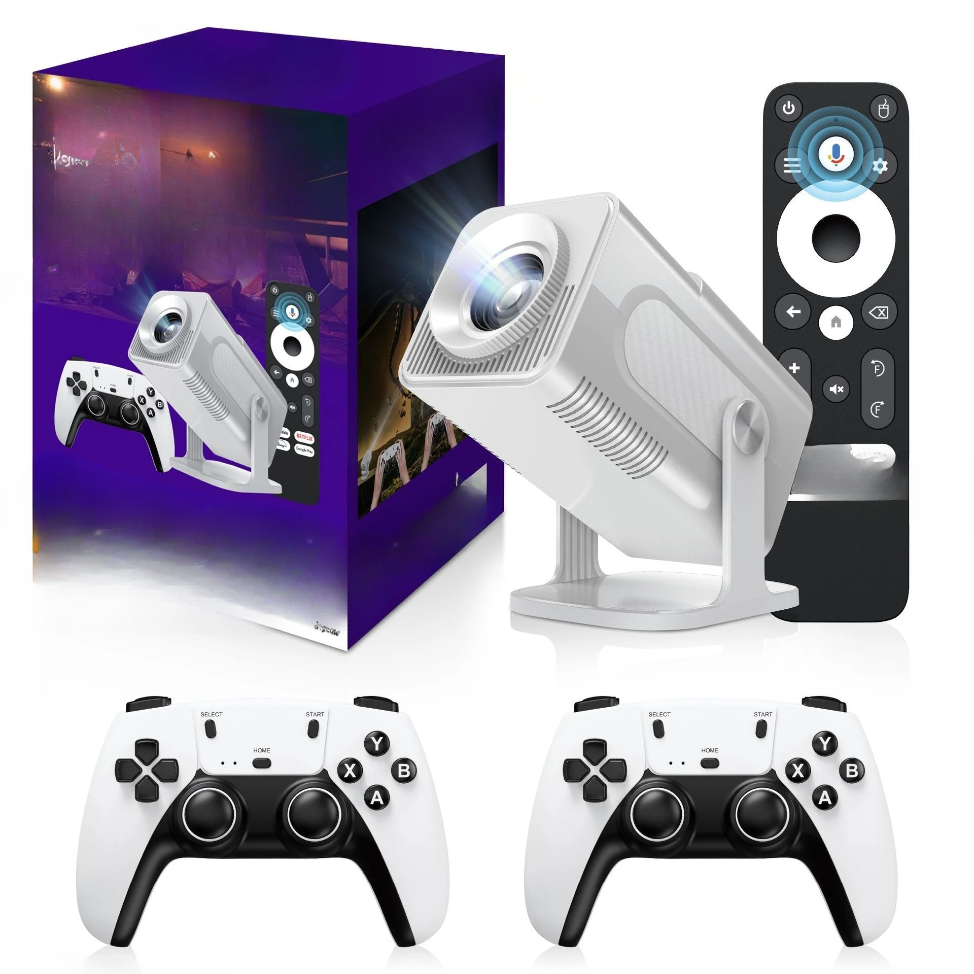 Game Console Projector Smart Bluetooth Voice Remote Control