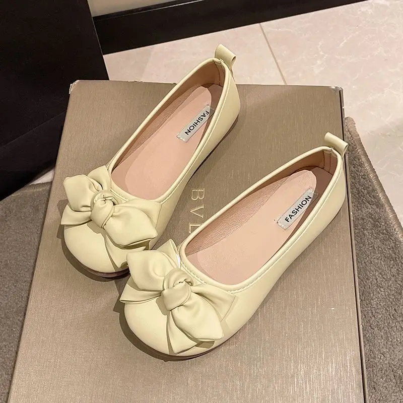 2024 Green ballet flats woman wide fit orthopedic shoes ladies comfortable summer dress loafer womens shoes foldable moccasins