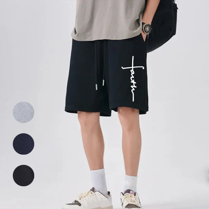 

Summer Men's Casual Short Pants Printting Solid Elastic Waist Jogging Slim Shorts Holiday Breathable Baggy Oversized Trousers