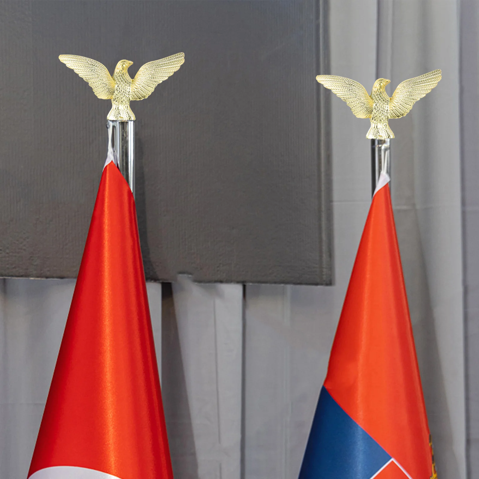 

6pcs Flagpole Eagle Head Golden: Outdoor Flag Pole Top Eagle Shape Finial Ornament For Garden Yard Usa American Flag Decoration