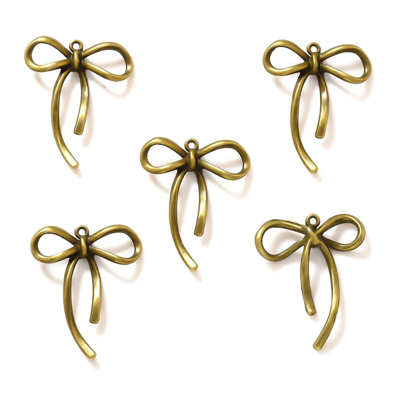 20 قطعة 5 ألوان صغيرة القوس عقدة سحر ل سوار قلادة قلادة صنع المجوهرات الحرف اليدوية diy لوازم 20*25 مللي متر N1177 #5