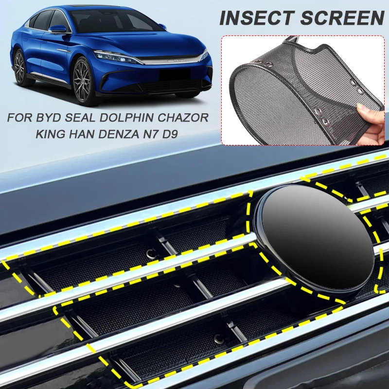 Car Insect-proof Air Inlet Cover For BYD CHAZOR KING DENZA D9 N7 ATTO2 DOLPHIN MINI SEAGULL HAN ATTO4 SEAL EV Airin Insert Net