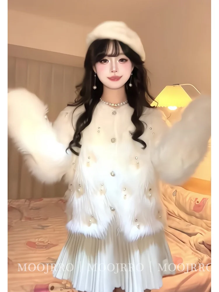 

Твидовый жакет женский коричневый осенний из матовой кожи, асимметричный, с косым застежкой-молнией и пуговицами, с отложным воротником, в стиле OL