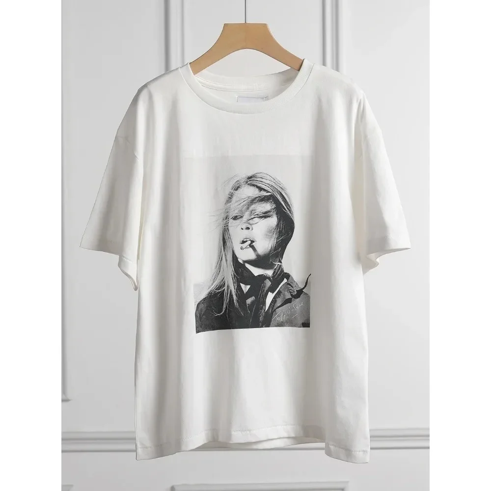 Nueva llegada, ropa De mujer De algodón puro, camisetas De moda para mujer, Wwwayeras De mujeres Y2k, ropa, camiseta para mujer, camisetas 25137