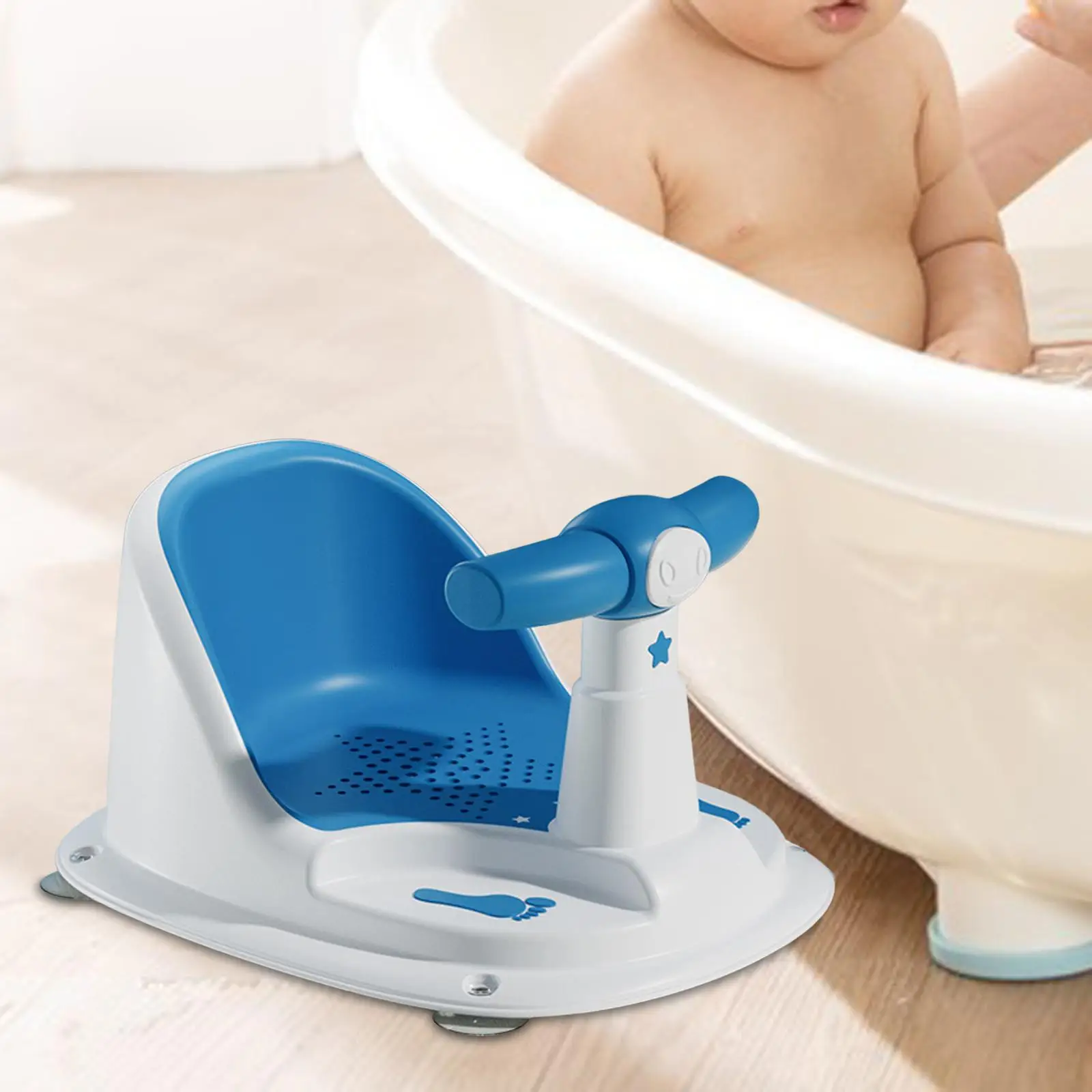 

Suction Bath Seat Non Slip Tub Sitting up Bath Seat Support Bathtub Chair for Toddlers Kids