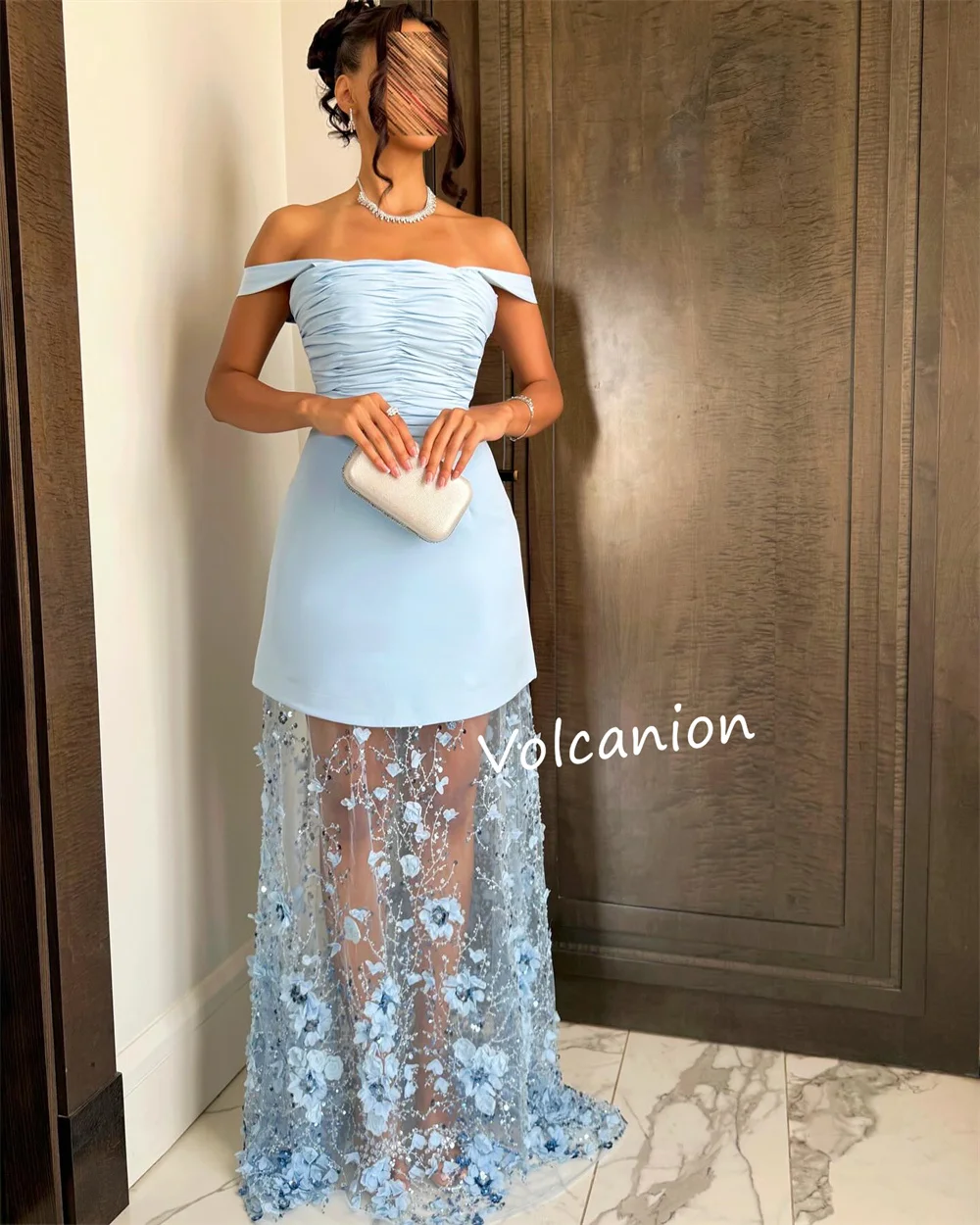 فساتين طويلة مخصصة من الجيرسيه مزينة بالترتر على شكل حرف a مكشوفة الكتف مناسبة مخصصة ومطابقة رائعة