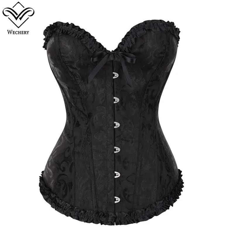 Plus Size Bodice Victoria Corset Top Sleeveless Vintage Bustier Long Torso Women Gothic Steampunk Sexy Corselet XS to 6XL